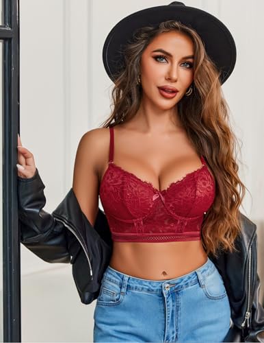 Image of Avidlove Lingerie Sets for Women Bra and High Waist Panty Set 2 Piece Lace Babydoll Outfits S-XXL