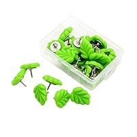 30 Puntine Decorative A Forma Di Foglia Per Bacheche - Colorate Per Sughero, Foto, Mappe - Ufficio E Scuola - Foto 7