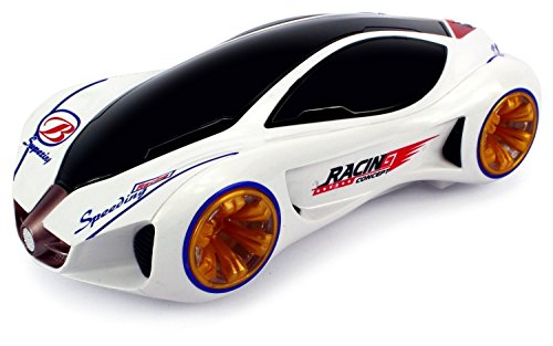 Velocity Toys VT Future Supercar Battery Operated Kid's Bump and Go Toy Car w/ Cool Flashing Lights, Sounds (Colors May Vary)
