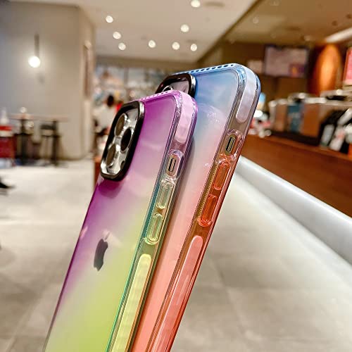 Coque TPU iPhone 13 Pro Max bicolore dégradé bleu-vert - 4