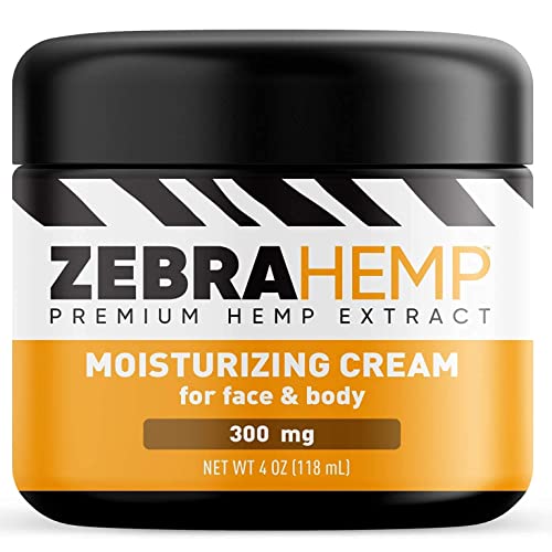 ZEBRA HEMP Topical MOISTURIZING Cream â€“ Natural Moisturizer for Face Body Skin Lotion â€“ 4 Oz