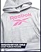 Reebok Girls Hoodie - Soft Cozy Midweight Fleece Girls Pullover Sweatshirt - Casual Fashion Kids Hoodie Fall Winter Clothes, Size 12, Light Grey Heather