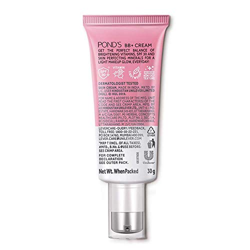Image of POND'S BB+ Cream, Instant Spot Coverage + Natural Glow for Normal Skin, 02 Medium, 30 g