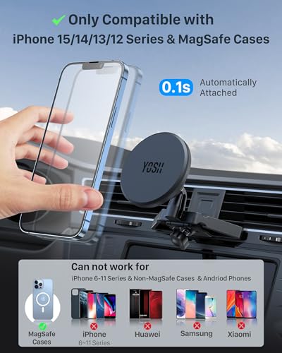 YOSH for MagSafe Car Mount CD Slot Phone Holder for Car CD Magnetic Phone Mount - Image 2