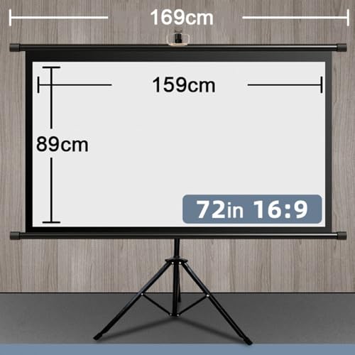 Pantalla de proyección 72 pulgadas 16:9 con soporte miniatura 6