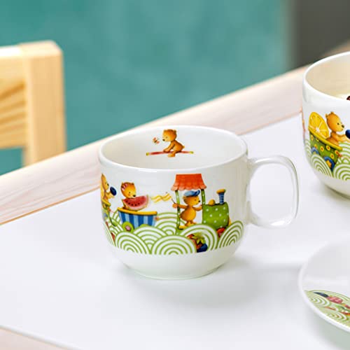 Vaso infantil de porcelana con asa y diseño oso miniatura 2