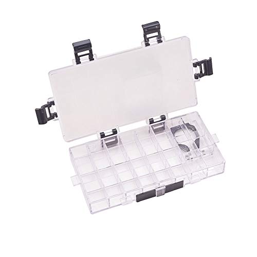 WANDIC Boîte à palette de 24 compartiments vide hermétique pour aquarelle, gouache et peinture à l'huile, acrylique