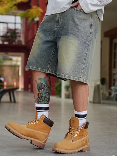 Image of Lymio Shorts for Men | Denim Shorts for Men | Regular Fit Casual Jean Half Pants Knee Length Trousers (LMHP-54-55)