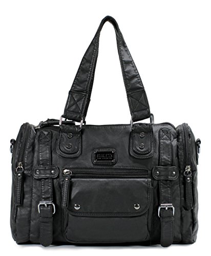 Scarleton Satchel Handbag for Women, Ultra Soft Washed Vegan Leather Crossbody Bag, Shoulder