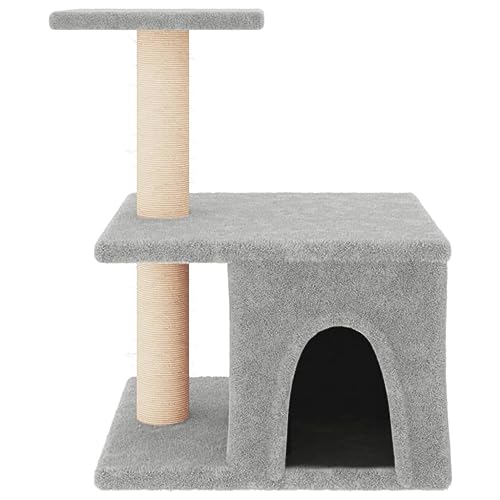 Arbre à chat anti-ennui avec niche et griffoir sisal pour protéger vos meubles de salon