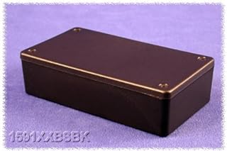 Hammond Manufacturing 1591XXLSBK Enclosure; Box-Lid; Desktop; ABS, UL94HB; Black; 3.4x2.2x1.52 In; IP54; 1591XXS Series (5 pieces)