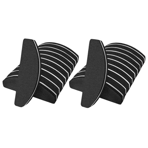 20 PCs Nail Buffers, Double Sided Nail Files Buffer Blocks 100/180 Grit Portable Washable Sanding Buffing File Arc Shape (Black)