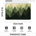 Luxury Bath Mat Super Absorbent and Non Slip Bathroom Rug Forest Mat Machine Washable Soft Microfiber Rug for Dining Room, Living Room and Tub (Forest, 23"x16")