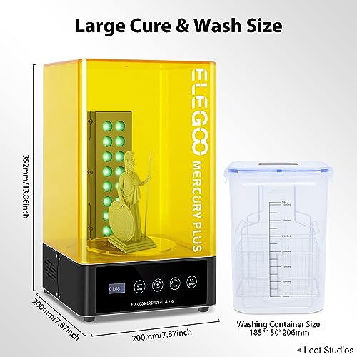 Elegoo US-DP-3D-220 Mercury Plus 2.0 Large Wash And Cure Machine For Lcd/Sla/Dlp 3D Printing Models Cure Box thumb #1