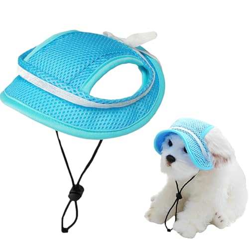 Gorra de béisbol para perros, gorra de sol de verano para perros, ajustable, transpirable gorra de sol con agujeros para perros pequeños