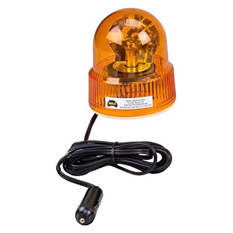 Wolo (3100-A) Beacon Light Rotating Emergency Warning Light - 12 Volt, Amber Lens Cover