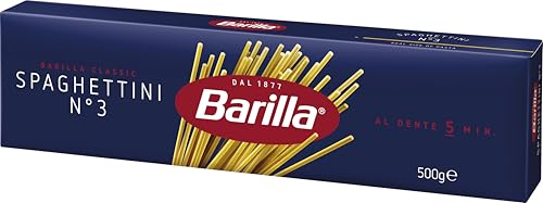 Barilla Pasta Klassische Spaghettini n.3 aus hochwertigem Hartweizen immer al dente (1 x 500 g)