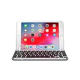 Brydge 7.9 Keyboard compatible with iPad Mini (2019) and iPad Mini 4. Backlit, Aluminum, Wireless, Rotating Hinges, 180 Degree Viewing. (Silver)