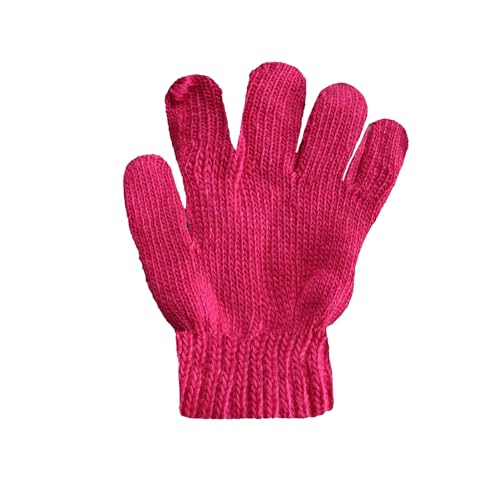 Image of Acrylic warm School Woolen Winter knit cold weather fleece wool Gloves for Boys & Girls, fits for 5-10 years
