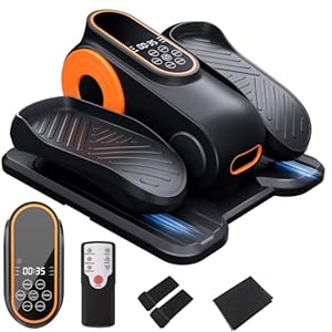 Morelax Under Desk Elliptical Machine, Ellipse Leg Exerciser for Seniors Fully Assembled,Remote Control & 12 Adjustable Speeds