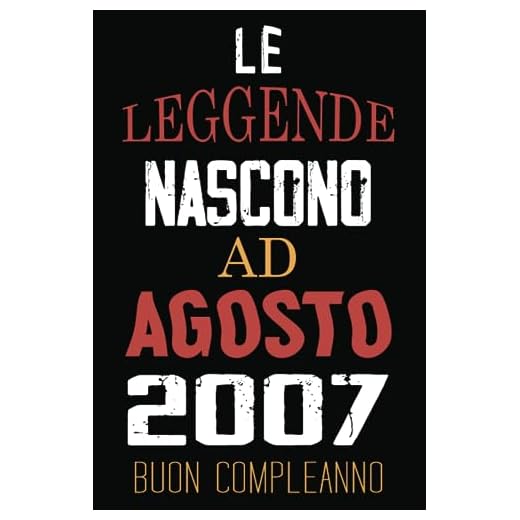 Le Leggende Nascono Ad Agosto 2007: Idea regalo originale e divertente di 16 anni per per ragazze e ragazzi. Taccuino a righe