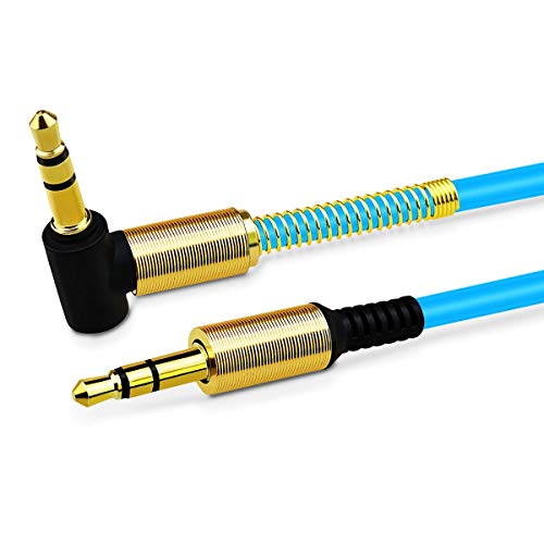 Cable AUX Jack 3.5mm Estéreo 3ft Azul miniatura 1