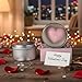 Lounsweer 3 Pack Valentine's Day Heart Candles 8oz Pink Scented Soy Candle Jars with Message I Love You XOXO Be Mine Romantic Valentine's Gift Table Decoration for Women Wife Girlfriend Mom Wedding