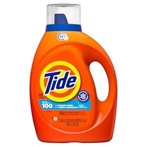 Tide Liquid Laundry Detergent, HE Compatible, Clean Breeze Scent, 64 loads, 84 fl oz (Packaging May Vary)