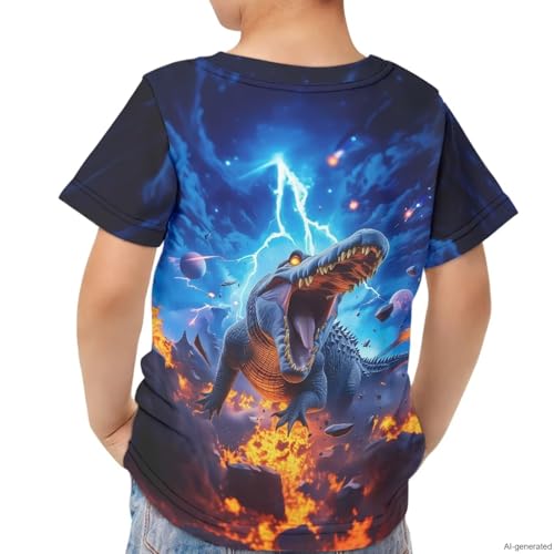 Image of WELLFLYHOM Kids Tshirts Girls Boys Short Sleeve Crewneck Tees Shirts Casual Sport Pullover Tops Size 3-16 Years