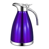 ✔ Breite Anwendung: Leicht zu reinigen und geeignet für die Anwendung zu Hause und in Coffeeshops oder Getränkegeschäften. Halten Sie Kaffee, Wasser, Milch, Saft, Wein und Tee lange heiß. Die isolierte Karaffe trennt Sie länger von kalten Getränken oder Getränken mit ein paar Eiswürfeln.