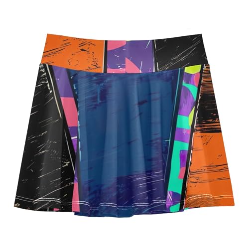 Joisal Girls Skorts Athletic Shorts Colorful Skateboards Black Kids Tennis Skirts Summer School 3t2