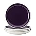 Rachael Ray Dinnerware Rise Collection 4-Piece Stoneware Dinner Plate Set, Purple