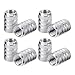 4Pcs Silver Car Tire Valve Stems Cap Knurling Style Tire Valve Cap Aluminum Tire Wheel Stem Air Valve Cap(C0650-Orange)