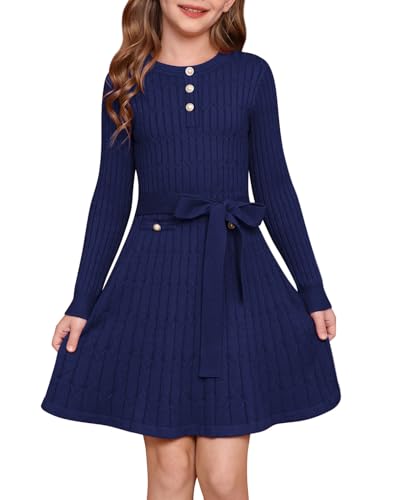 GRACE KARIN Girls Winter Dress Sweater Long Sleeve...