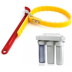 Purificador De Agua Para Llave Dorart Home Llave de filtro de aceite ajustable de 8 pulgadas,Llave para filtro de aceite,Desmontaje de la llave para máquina de agua pura llave universal para purificador de agua con cinturón