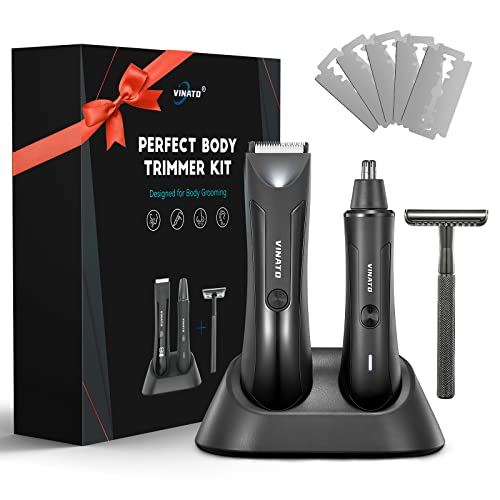 Image of VINATO Electric Trimmer Tool Set - Body Hair Trimmer, Nose Hair Trimmer, Beard Razor, Anniversary Birthday Gifts for Dad Husband Boyfriend, All-in-one Mens Gifts, Mens Grooming Kit