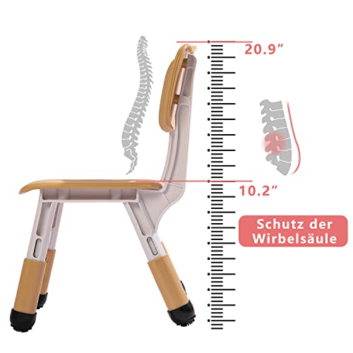 De verstelbare hoogte van de bureaustoelen voor kinderen is geschikt voor kinderstoelen, die in gezinnen, scholen en dagverzorging tussen 2 en 10 jaar worden gebruikt, maximaal draagvermogen: 100 kg - Afbeelding 5