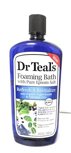 Foaming Bath with Pure Epsom Salt, Refresh & Revitalize with Supe...