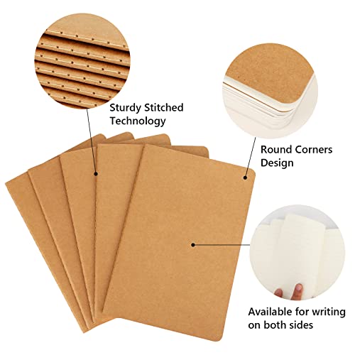 Carnet de notes A5 kraft en lot de 24 pour écriture - 4