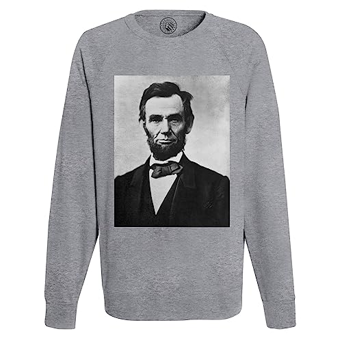 Sweat Shirt Homme Abraham Lincoln vêtement vintage pull imprimé photo ancienne Etats Unis rétro