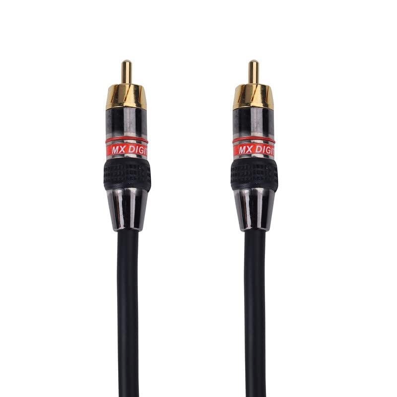 MX RCA To RCA OFC Cable & HOME THEATRE Cable With Gold-Plated RCA Male to RCA Male Stereo Audio Extension Cable [Copper Shell] [Heavy Duty], RCA Cable-3 Meter (MX-2134A)