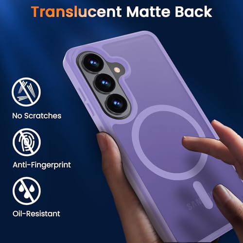 Image of WRJ Magnetic Case for Samsung Galaxy A17 /A16 /A26 6.7-Inch,Matte Taro Purple