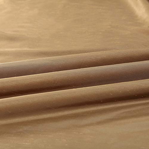 Hpd Half Price Drapes Ruched Faux Dupioni Silk Curtains For Living Room 50 X 84 (1 Panel), Pdch-Kbs8-84-Ru, Flax Gold #TOP7