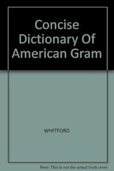 Hardcover Concise Dictionary Of American Gram Book