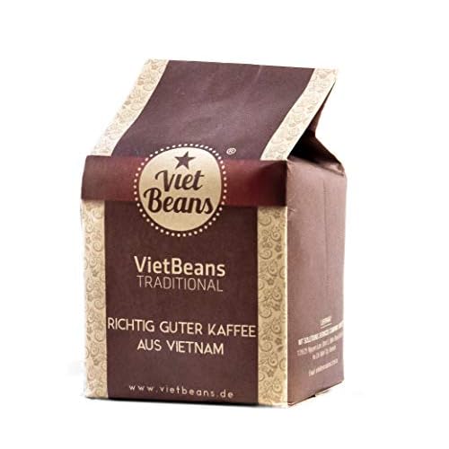 VietBeans Traditional - Hochwertiger vietnamesischer Kaffee – Gemahlener Röstkaffee – Kaffee Vietnam - 250g