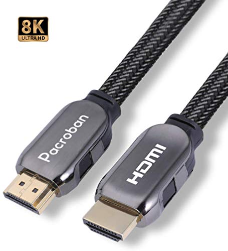 Pacroban 8K HDMI 2.1 Cable (6ft) Supports 48Gbps Ultra High Speed, 10K 8K