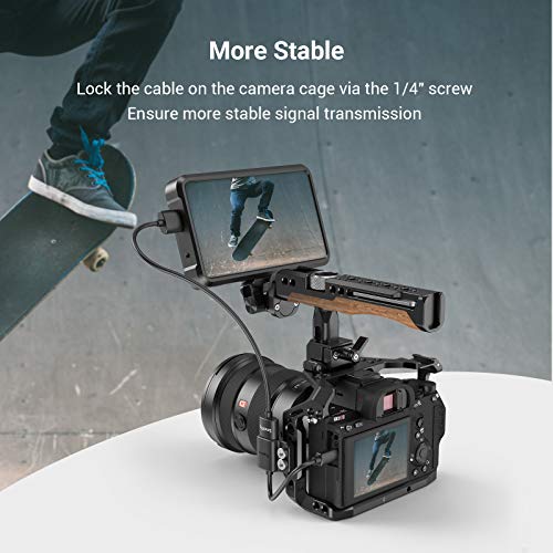 SMALLRIG Cabo adaptador ultra fino 4K (D para A), portas micro-dimensionadas macho para portas de ta