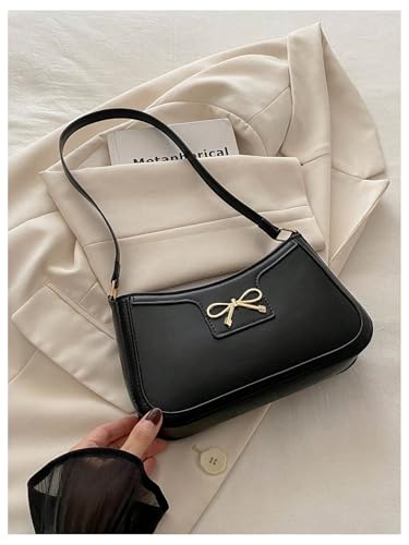 Women's Bow Knot Shoulder Bag Lightweight Top Handle Handbag Elegant Cross Body Bags3