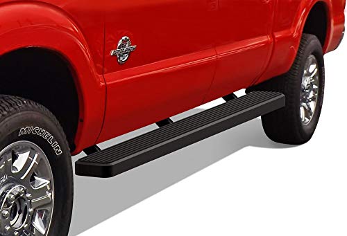 APS IBFZ3988 Black 6" Running Board Side Step (iBoard Third Generation, For Selected Ford F-250/F-350/F-450 Crew Cab, Aluminum)