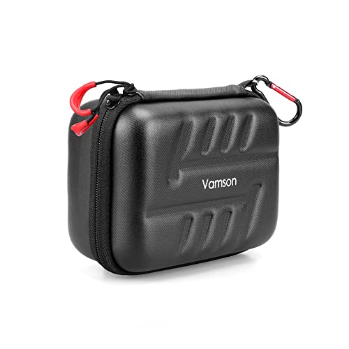 Vamson DIY Medium Carrying Case for GoPro Hero 11 10 9 8 7 6 5 4 3 Max, DJI Osmo Pocket Action, Insta360 One R,Hard Protective Travel Bag for Most Action Camera and Accessories VP812